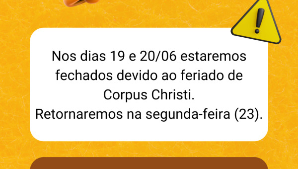 Comunicado de Feriado Corpus Christi